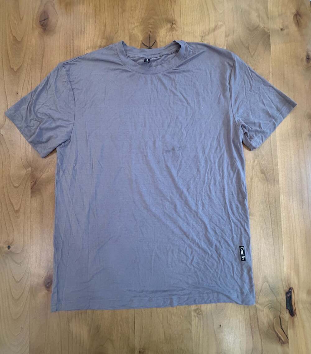 Comfrt Classic Short Sleeve T-Shirt Grey Size L Gray Purple